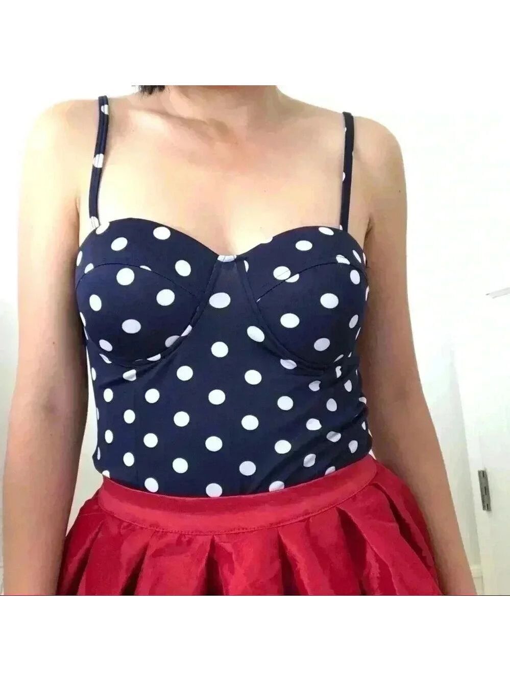 Polkadots Tank Tops Bustier